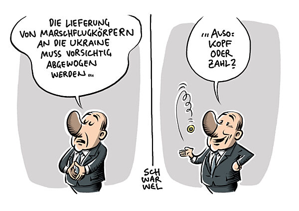 Marschflugkoerper fuer Ukraine : Scholz will wohl Reichweite begrenzen