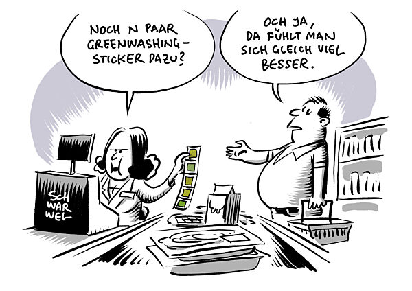 Greenwashing : Werbung mit Nachhaltigkeit oft vage und irrefuehrend