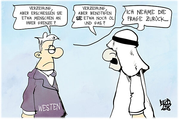 Position des Westen zur Erschiessung von Migranten in Saudi-Arabien