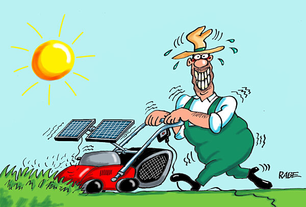 Energieeffizientes Rasenmaehen