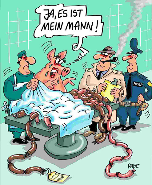 Wurstsalat in der Gerichtsmedizin