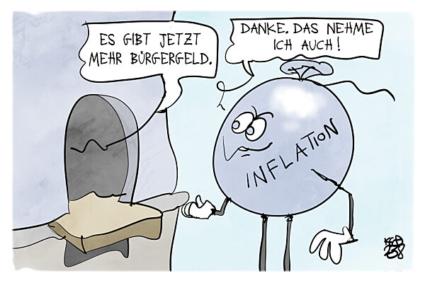 Die Inflation schluckt die Buergergelderhoehung