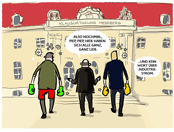 Ampel auf Schloss Meseberg