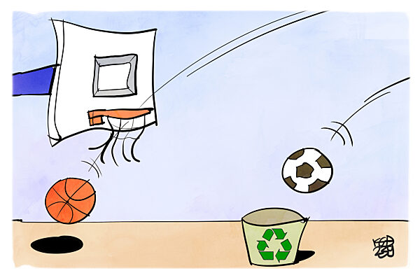 Fuss- und Basketball in Deutschland Symbolbild