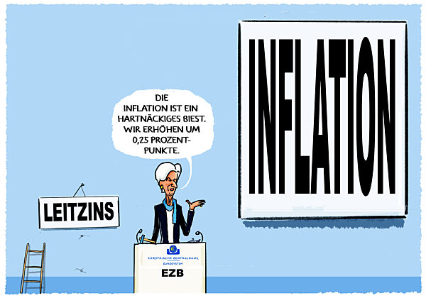EZB erhoeht den Leitzins ...