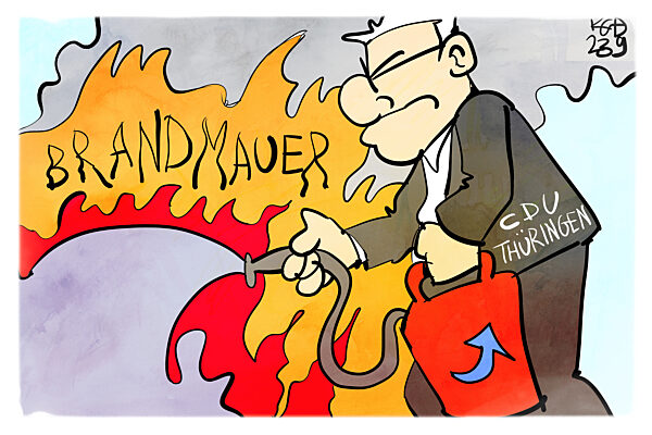 Die CDU zerstoert die Brandmauer gegen rechts