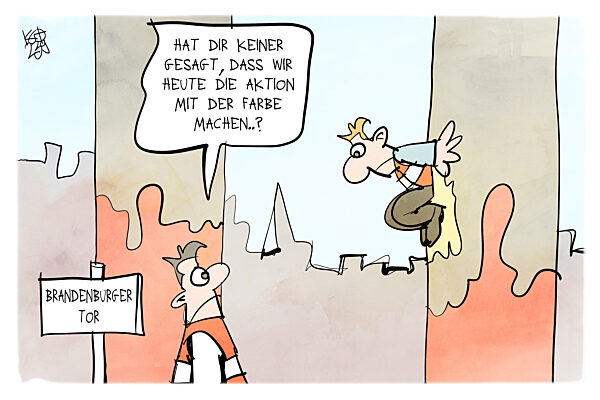 Protestaktion der Letzten Generation am Brandenburger Tor