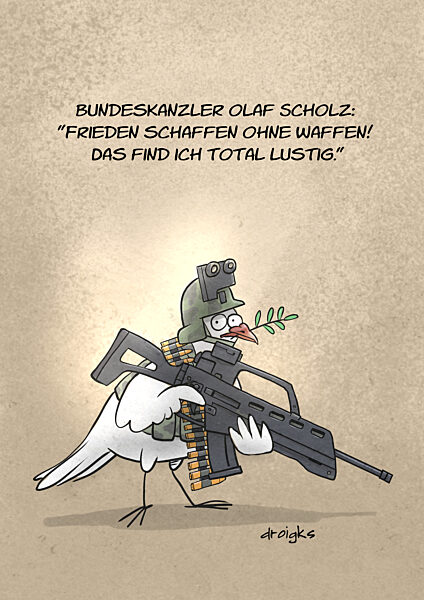 Militante Friedenstaube