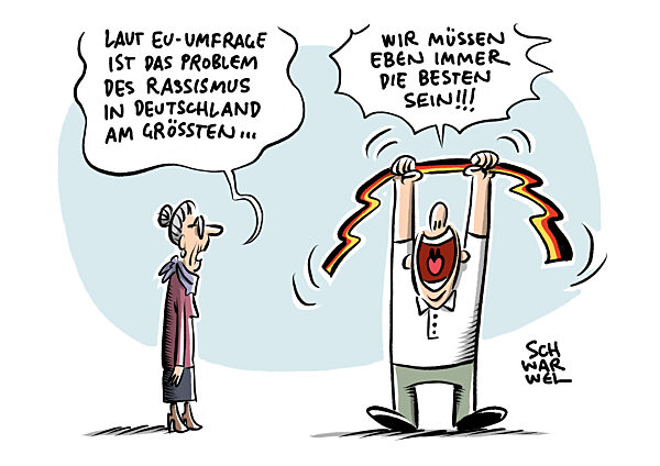 Umfrage in EU-Staaten : Problem des Rassismus in Deutschland am groessten