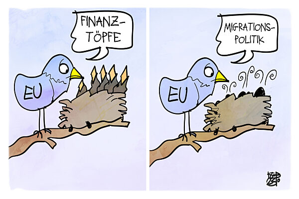 Finanztoepfe und Migrationspolitik auf dem EU-Gipfel