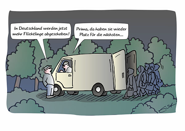 Frische Fluechtlinge