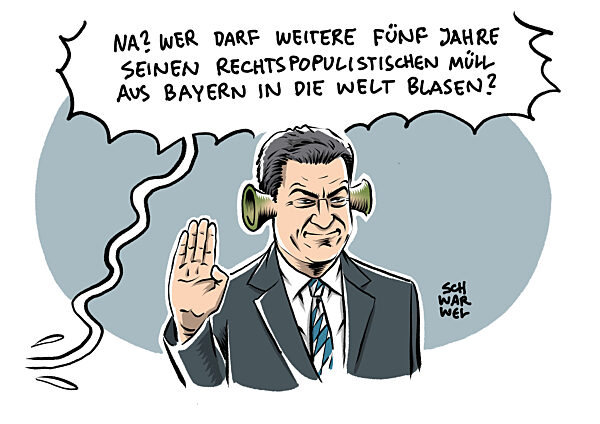 Wiederwahl von Soeder in Bayern : Rechter Spuk im Plenarsaal