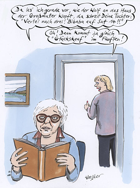 Oma und Mutter ueber Fernsehen