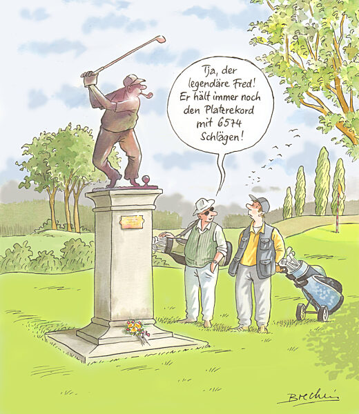 Serie Golfen - Denkmal fuer legendaeren Spieler