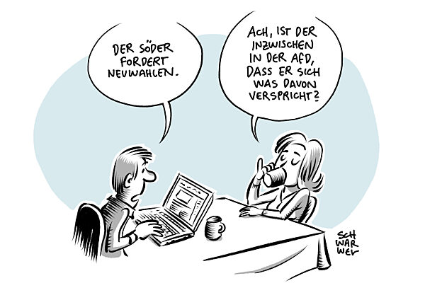 Haushaltskrise der Bundesregierung : Soeder fordert Neuwahlen