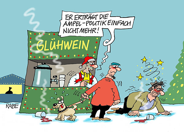 Gluehwein mit Ampel
