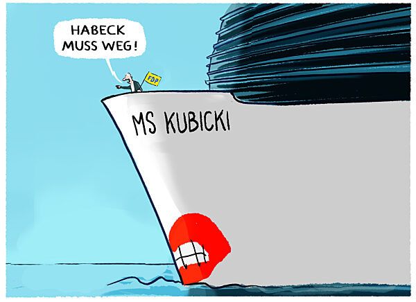 Kreuzfahrtsschiff-Kubicki auf Zerstoerungskurs