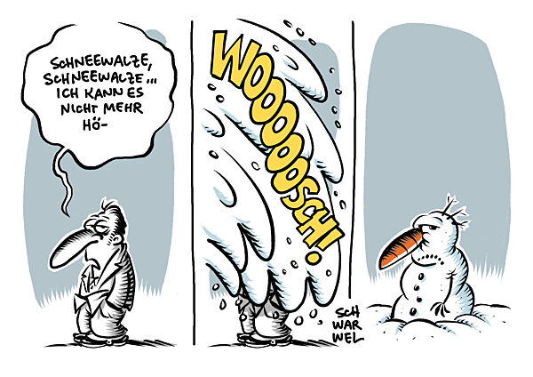 Eisige arktische Kaelte : Schneewalze im Anmarsch in Deutschland