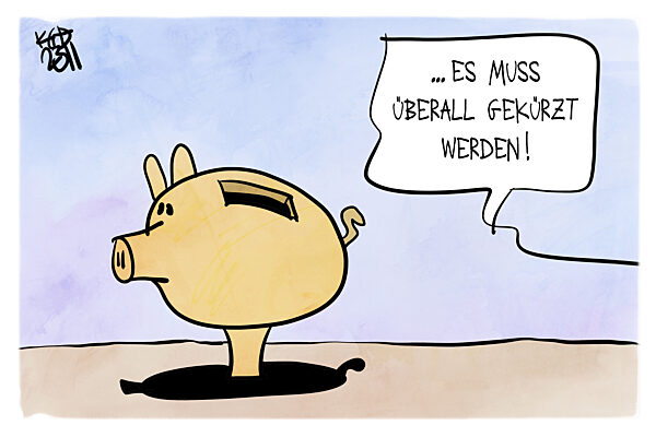 Es werden Kuerzungen im Haushalt angekuendigt