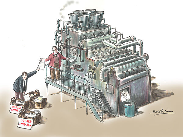 Die Buergereingaben-Vernichtungsmaschine