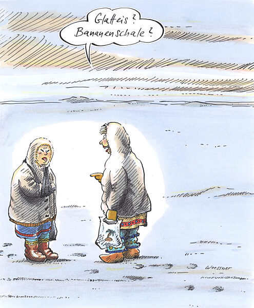 Eskimofrauen beim Einkaufen