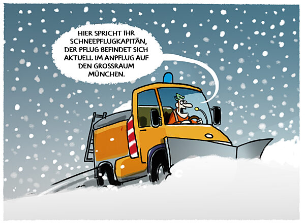 Schneechaos in Bayern