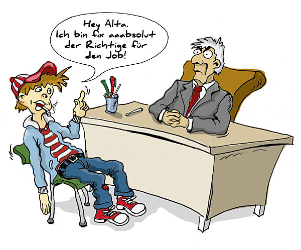 Sich um einen Job bewerben