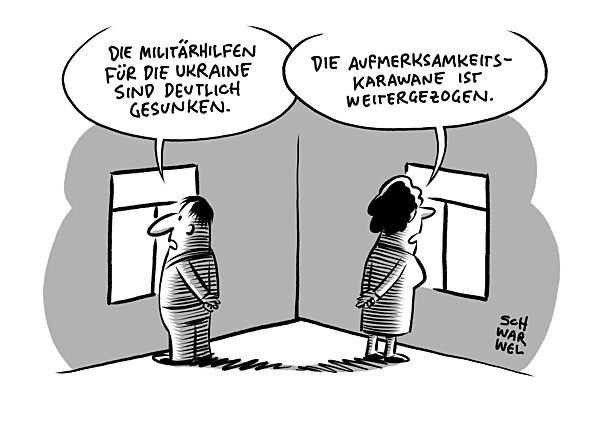 Militaerhilfe fuer Ukraine deutlich gesunken