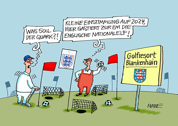 Fussball EM auf Golfplatz