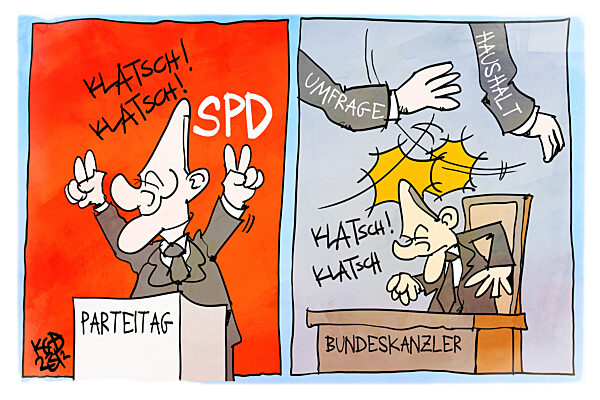 Klatschen fuer Scholz