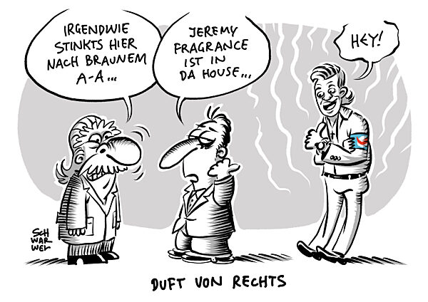 Duft-Influencer Jeremy Fragrance posiert mit Rechtsextremen