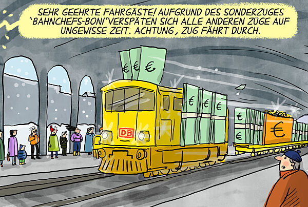 Millionen fuer die Bahnchefs