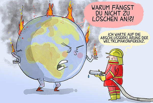 Warten auf die Abschlusserklaerung