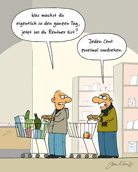 jeden Cent zweimal umdrehen