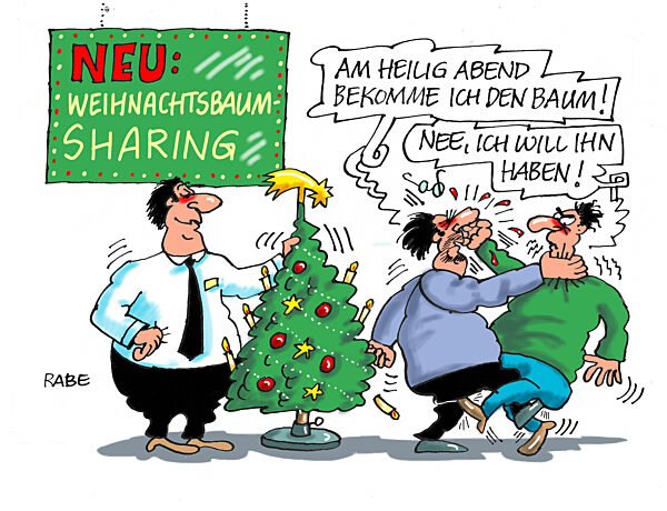 Geteilter Weihnachtsbaum