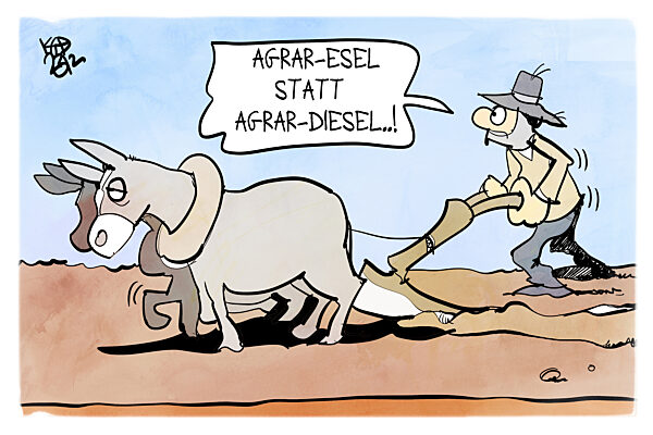 Bauern protestieren gegen die Agrardiesel-Preiserhoehung