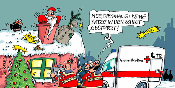 Weihnachtsmann im Schornstein