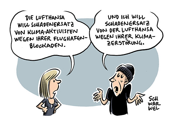 Wegen Blockade von Flughaefen : Lufthansa/Eurowings will Schadensersatz von