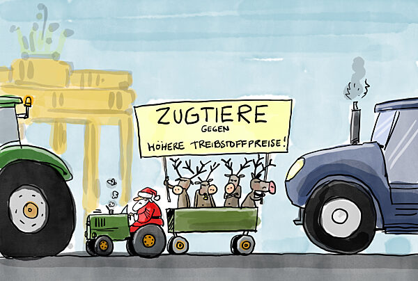 Traktordemo gegen hoehere Treibstoffpreise