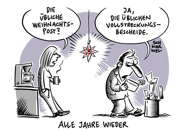 Finanzaemter : Keine Vollstreckung um Weihnachten ? Ausnahmen