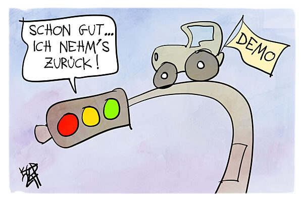 Die Ampel will geplante Kuerzungen fuer Landwirte in Teilen zuruecknehmen