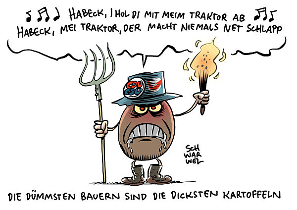 Bauernproteste gegen Habeck : Staatsanwaltschaft ermittelt wegen Noetigung