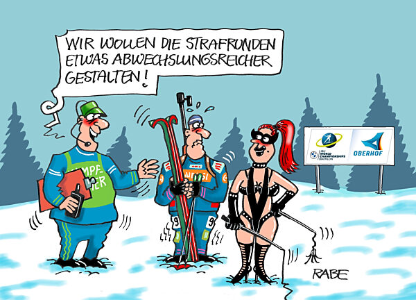Strafrunde im Biathlon