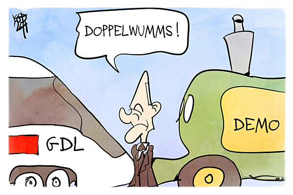 Lokfuehrer- und Bauernstreik