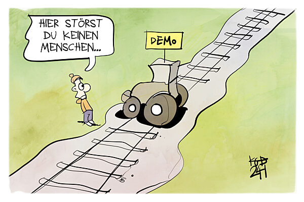 Bauernproteste und Bahnstreik