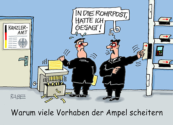 Rohrpost im Kanzleramt