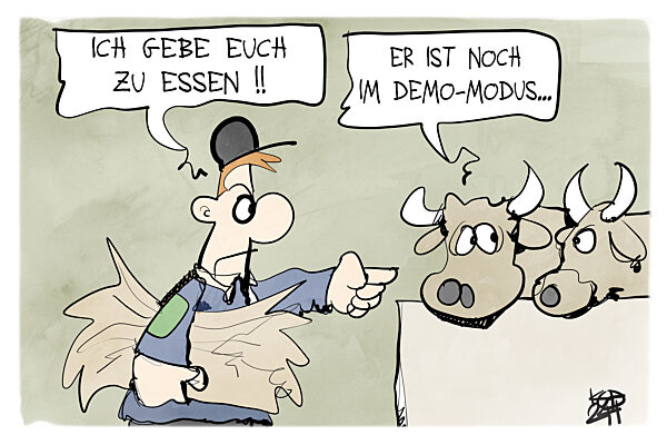 Bauern im Demo-Modus
