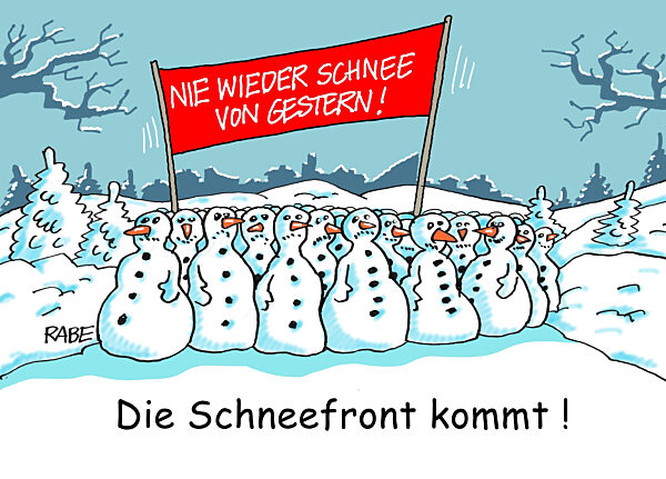 Schneefront im Anmarsch