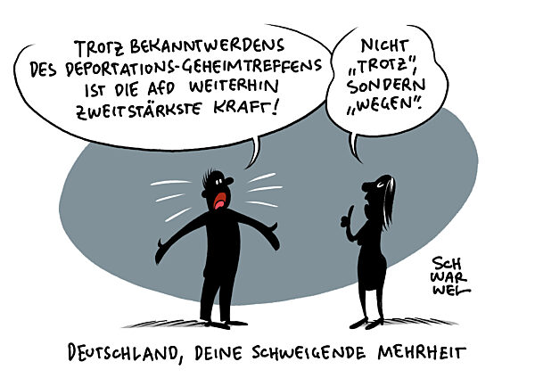 Umfrage zu Rechte in D : AfD nach Geheimtreffen weiter zweitstaerkste Kraft