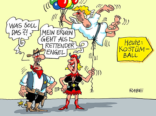 Kostuemball mit Engel